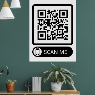 Póster Buscar código QR de marketing
