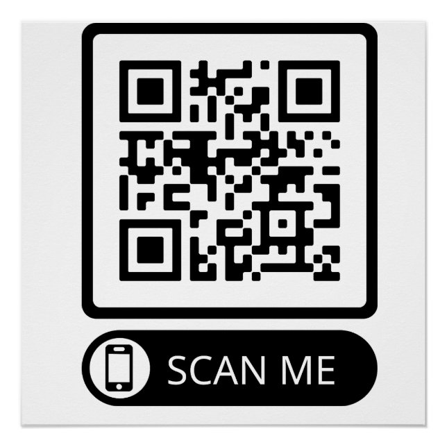 Póster Buscar código QR de marketing (Anverso)