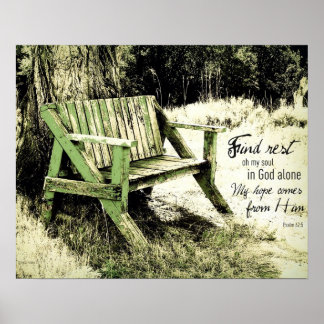 Póster Buscar el resto de mi alma (Weathered Bench) 16 x 