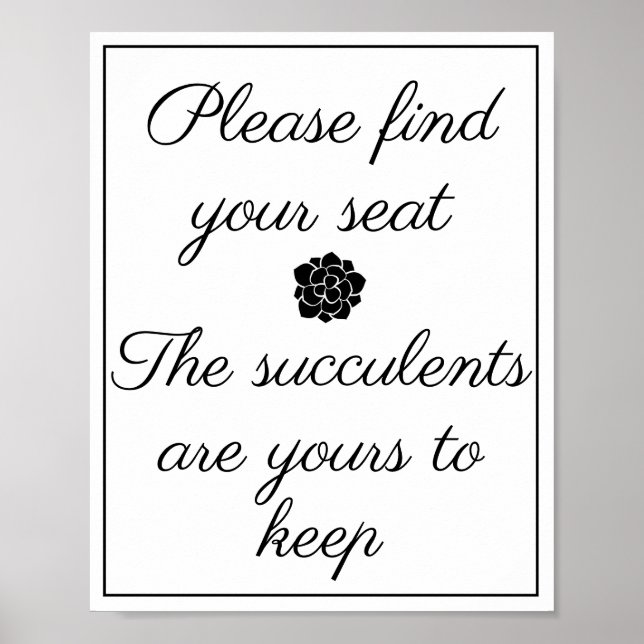 Póster Buscar el signo del asiento (Frente)