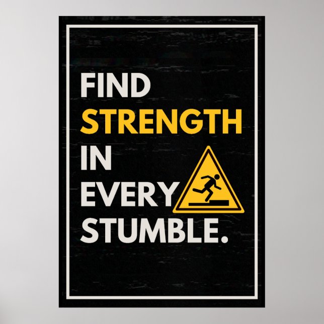 Póster Buscar fuerza - Cotización motivacional (Frente)