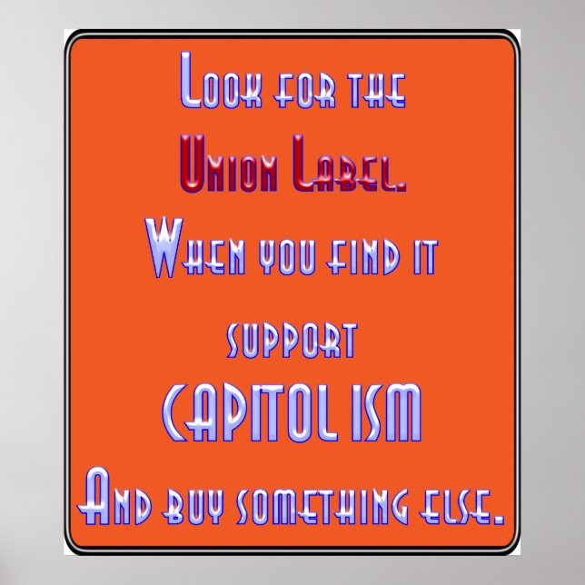 Póster Buscar La Etiqueta De Unión (Frente)