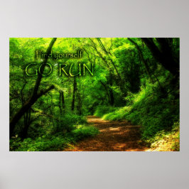 Póster Buscar la motivación de Go Run Magic Forest