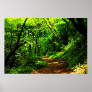Póster Buscar la motivación de Go Run Magic Forest