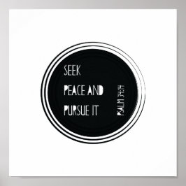 Póster Buscar la paz y perseguirla