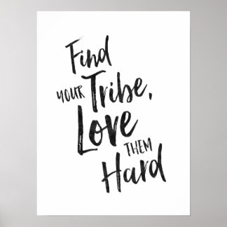 Póster Buscar su tribu - Poster Inspirador