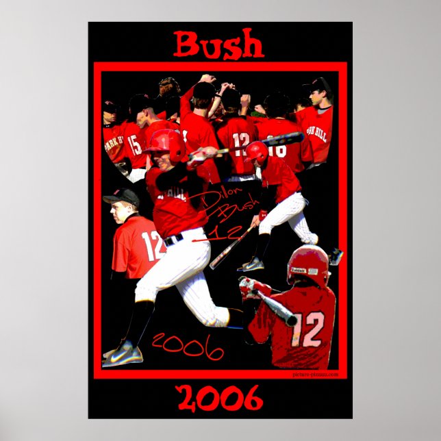 Póster Bush Freshman Poster de Béisbol (Frente)