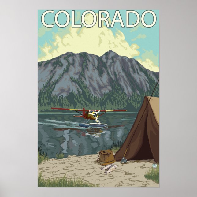 Póster Bush Plane Fishing Colorado (Frente)