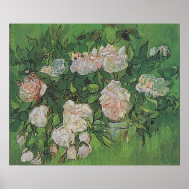 Póster Bush Rosa por Vincent Van Gogh (Frente)