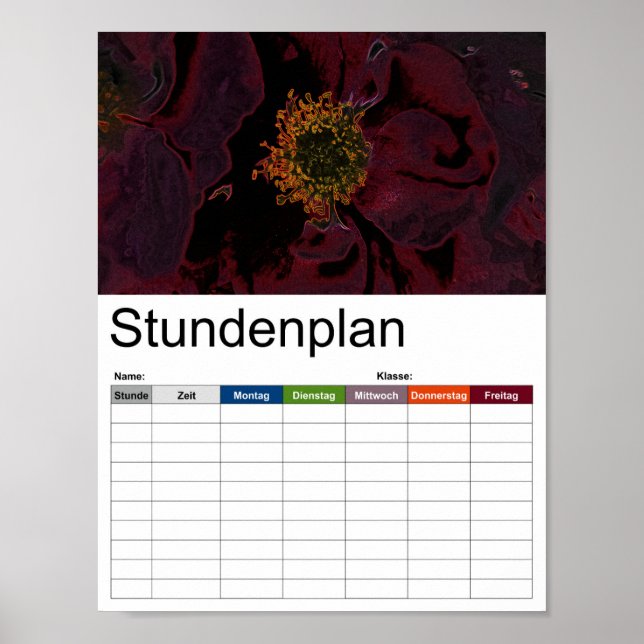 Póster Bush Roses Neon (Frente)