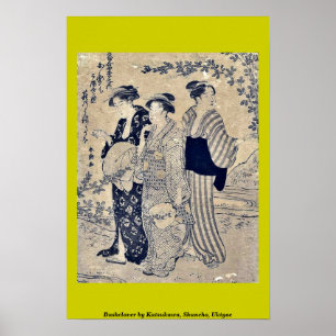 Póster Bushclover por Katsukawa, Shuncho, Ukiyoe
