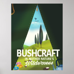 Póster Bushcraft 'Visita el desierto de la Madre Naturale