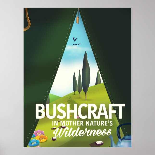 Póster Bushcraft 'Visita el desierto de la Madre Naturale (Frente)