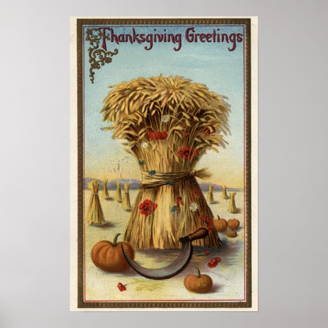 Póster Bushel de Hay y Scythe (Frente)