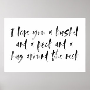 Póster Bushel y un Rótulo de Nursera acuarela Peck