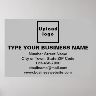 Póster Business Brand on Gray Rectangle Poster
