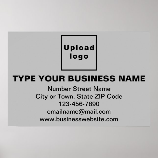 Póster Business Brand on Gray Rectangle Poster (Frente)