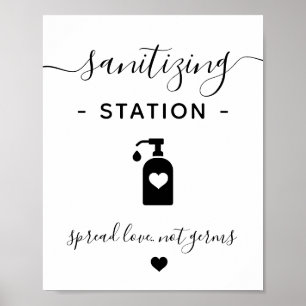 Póster Business Hand Sanitization Station Minimalista mod