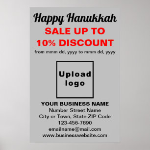 Póster Business Hanukkah Sale en Poster gris