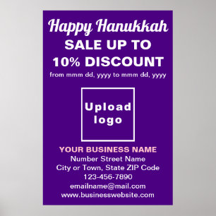 Póster Business Hanukkah Sale en Poster morado