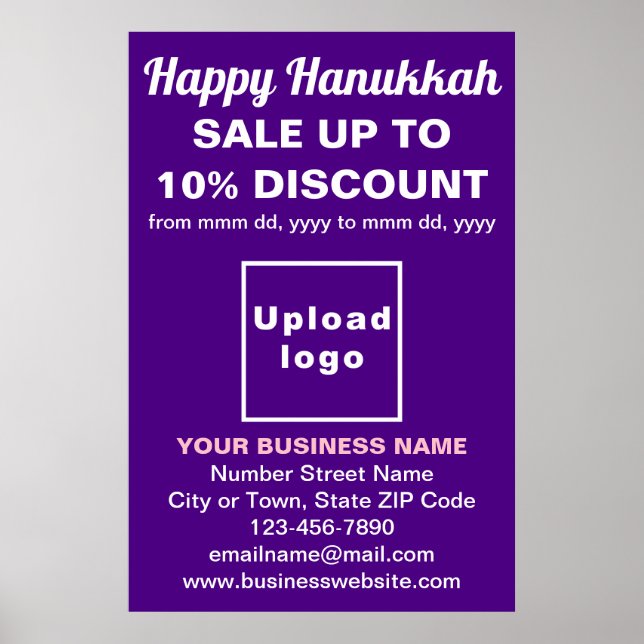 Póster Business Hanukkah Sale en Poster morado (Frente)