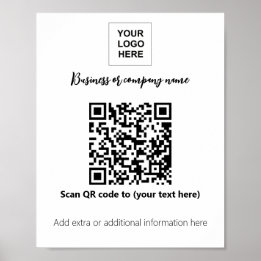 Póster Business template logo qr code