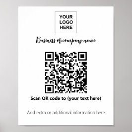 Póster Business template logo qr code