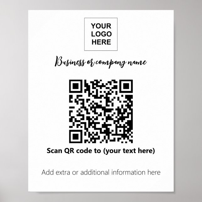 Póster Business template logo qr code (Frente)