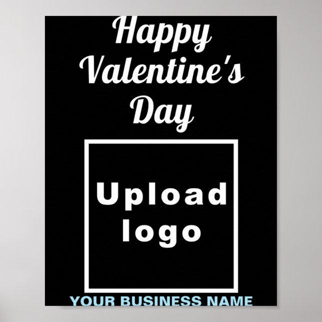 Póster Business Valentine Greeting On Navy Blue  (Frente)
