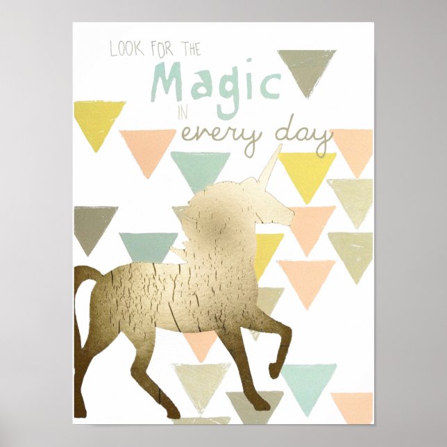 Póster Busque el Magic Everyday Gold Unicorn (Frente)