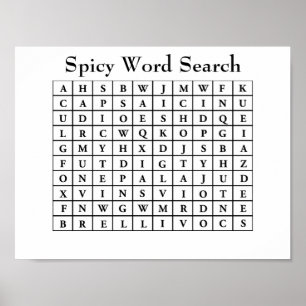 Póster Búsqueda de palabras picante
