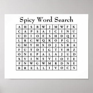Póster Búsqueda de palabras picante