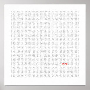 Póster Búsqueda de Wordsearch con tema de Marvel Giant