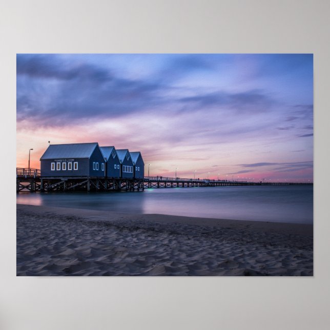 Póster Busselton Jetty en el Poster Dusk (Frente)