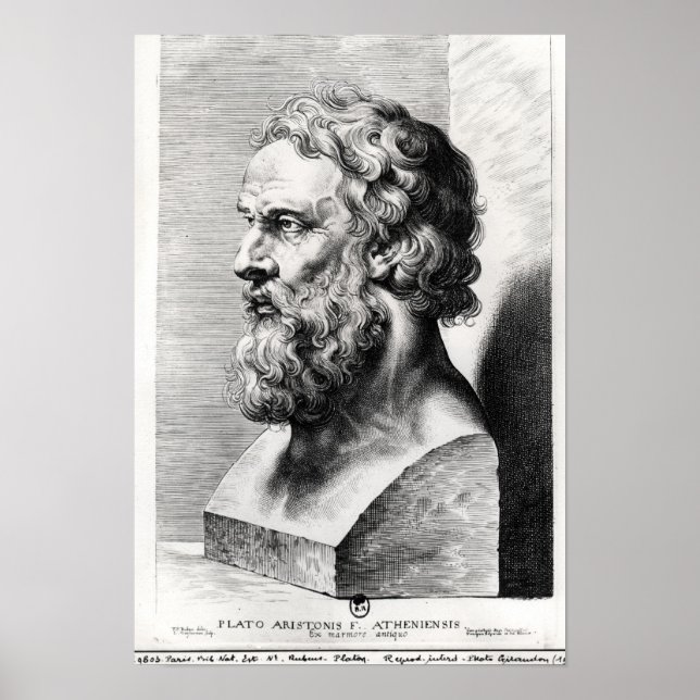 Póster Bust of Plato engraved by Lucas Emil (Frente)