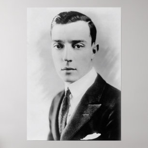 Póster Buster Keaton - La gran cara de piedra