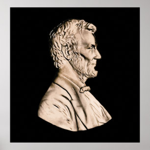 Póster Busto de Abraham Lincoln