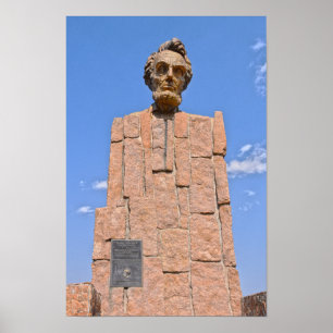 Póster Busto de Abraham Lincoln, Wyoming