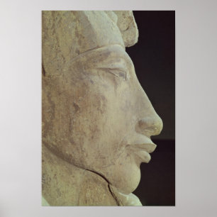 Póster busto de Amenophis IV del templo de Amun,