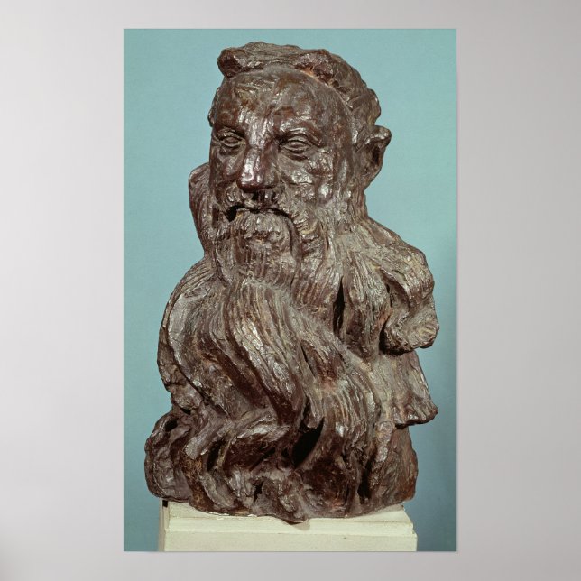 Póster Busto de Auguste Rodin 1909 (Frente)