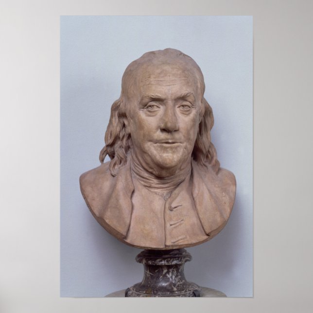 Póster Busto de Benjamin Franklin 1778 (Frente)