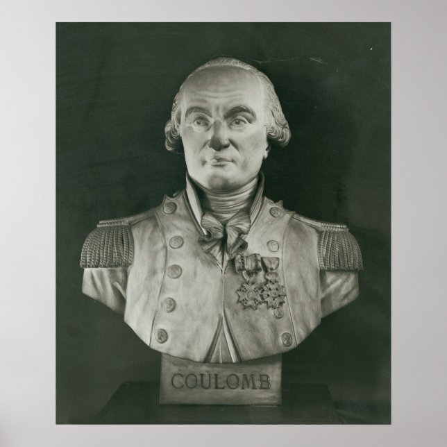 Póster Busto de Carlos de Coulomb (Frente)