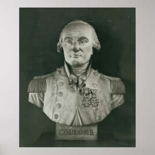 Póster Busto de Charles de Coulomb