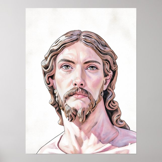 Póster BUSTO DE CRISTO EL SALVADOR por MICHELANGELO 2026 (Frente)
