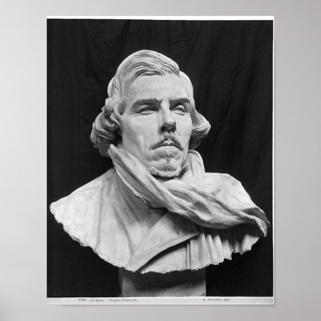 Póster Busto de Eugene Delacroix (Frente)
