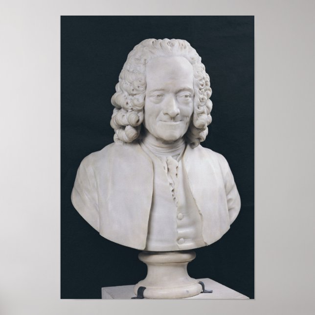 Póster Busto de François Marie Arouet de Voltaire 1778 (Frente)