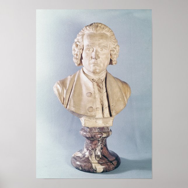 Póster Busto de Jean-Jacques Rousseau (Frente)