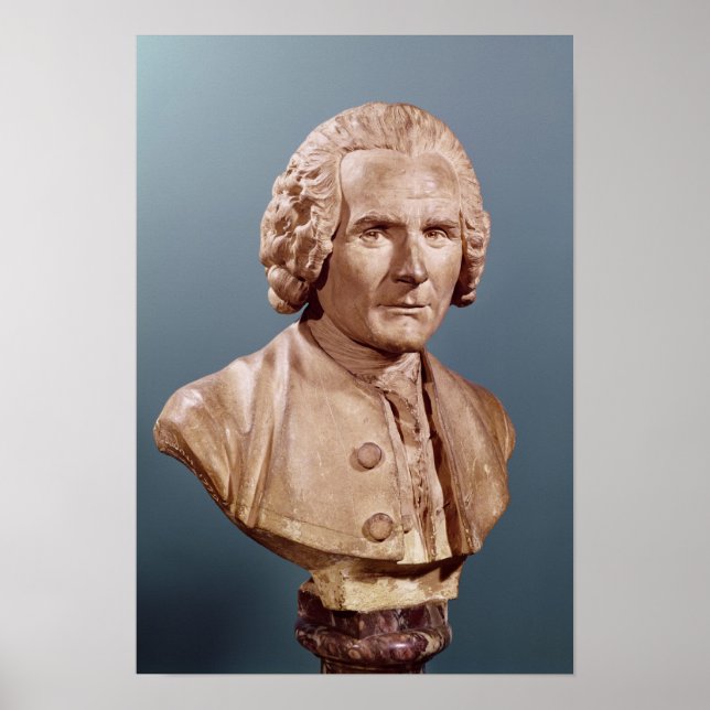 Póster Busto de Jean-Jacques Rousseau (Frente)