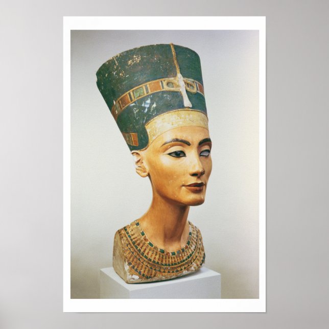 Póster Busto de la Reina Nefertiti, del estudio de la sc (Frente)