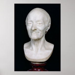 Póster Busto de Voltaire sin su peluca, 1778